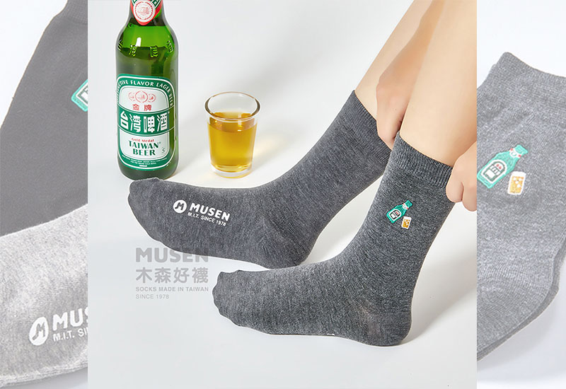 台灣印象刺繡襪-啤酒Beer